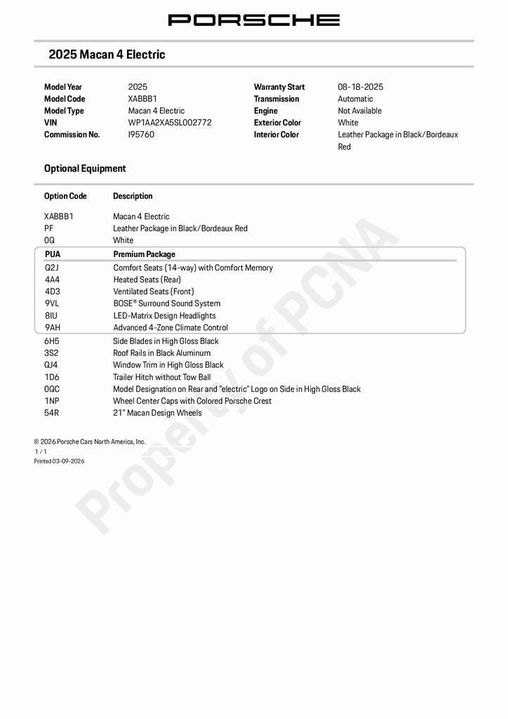 2025 Porsche Macan Electric 4