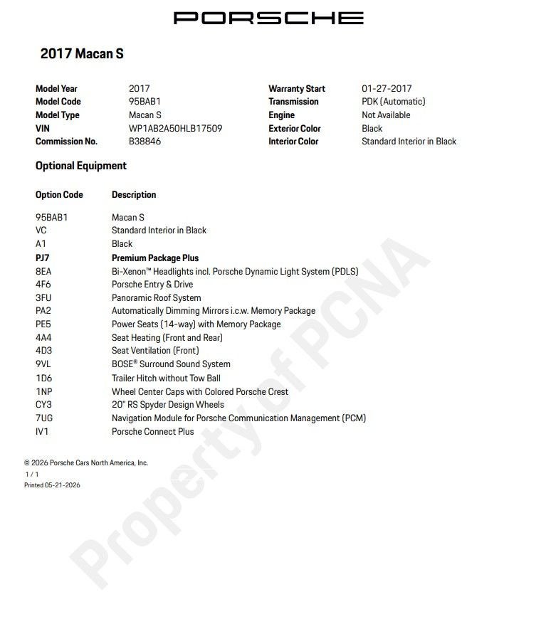 2017 Porsche Macan S