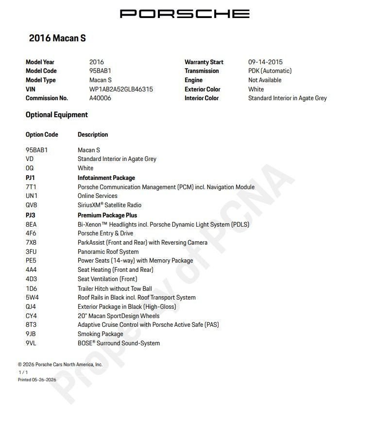 2016 Porsche Macan S