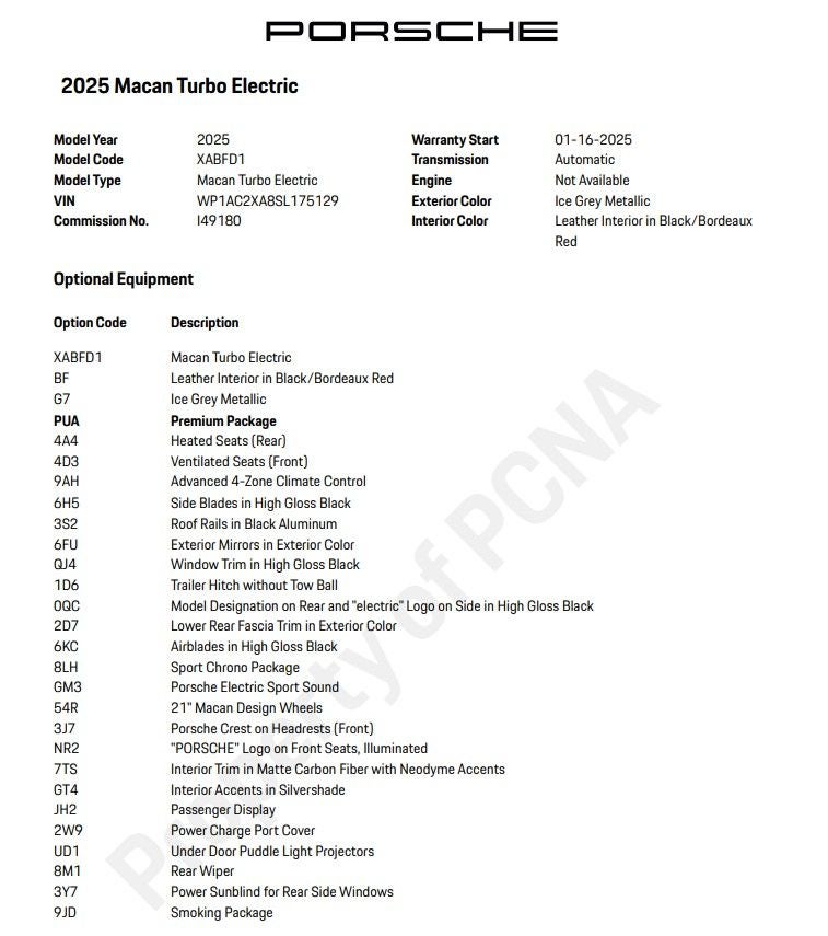 2025 Porsche Macan Electric Turbo