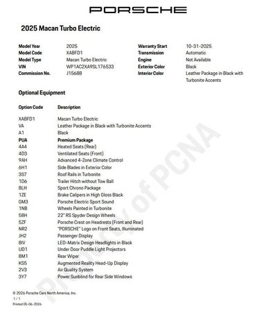 2025 Porsche Macan Electric Turbo