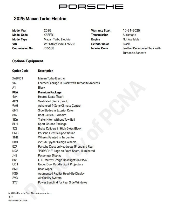2025 Porsche Macan Electric Turbo