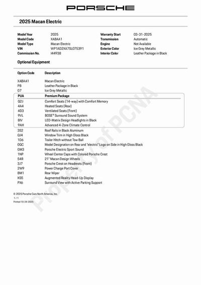 2025 Porsche Macan Electric Base
