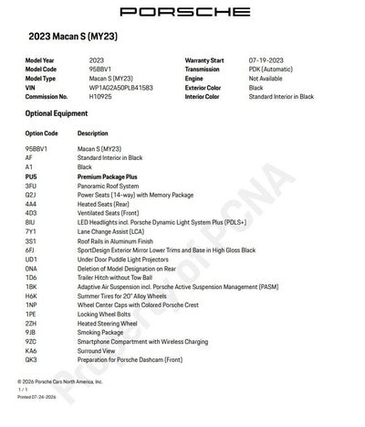 2023 Porsche Macan S