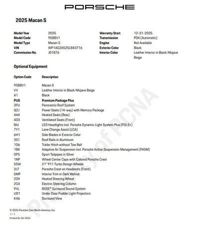 2025 Porsche Macan S