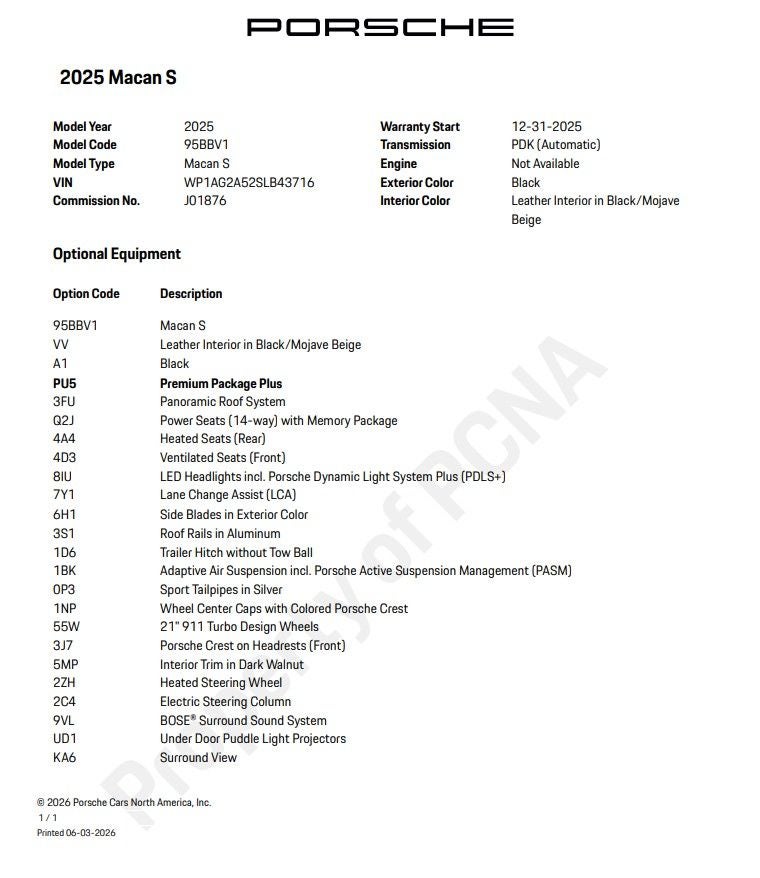 2025 Porsche Macan S