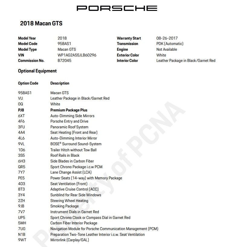 2018 Porsche Macan GTS