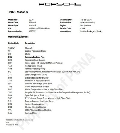 2025 Porsche Macan S