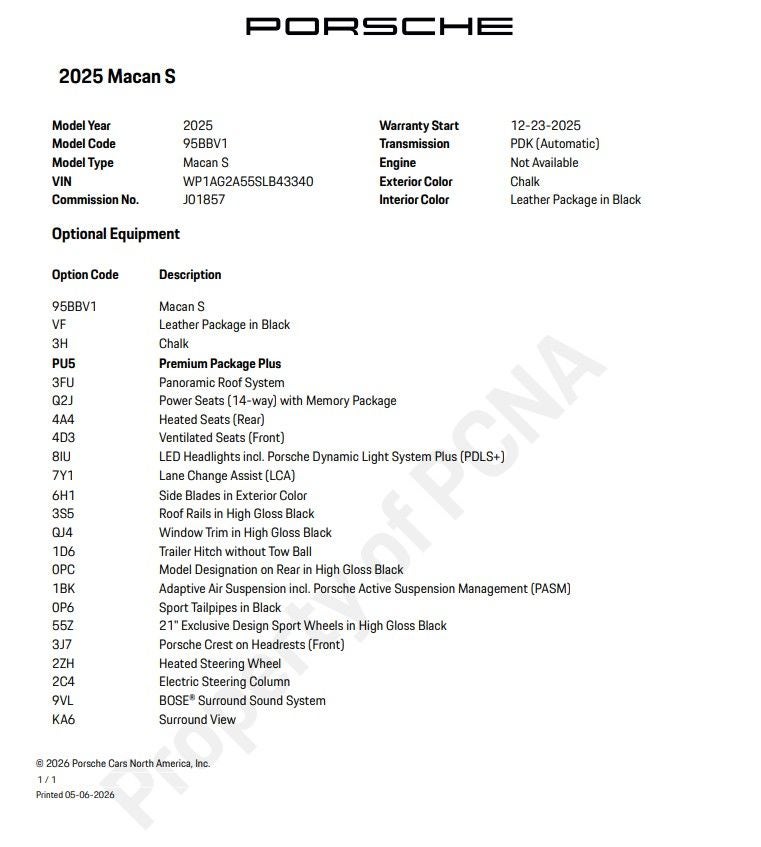 2025 Porsche Macan S
