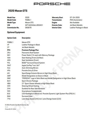 2020 Porsche Macan GTS