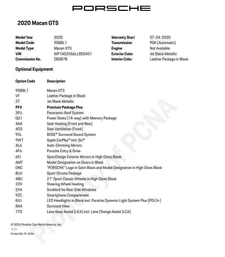 2020 Porsche Macan GTS