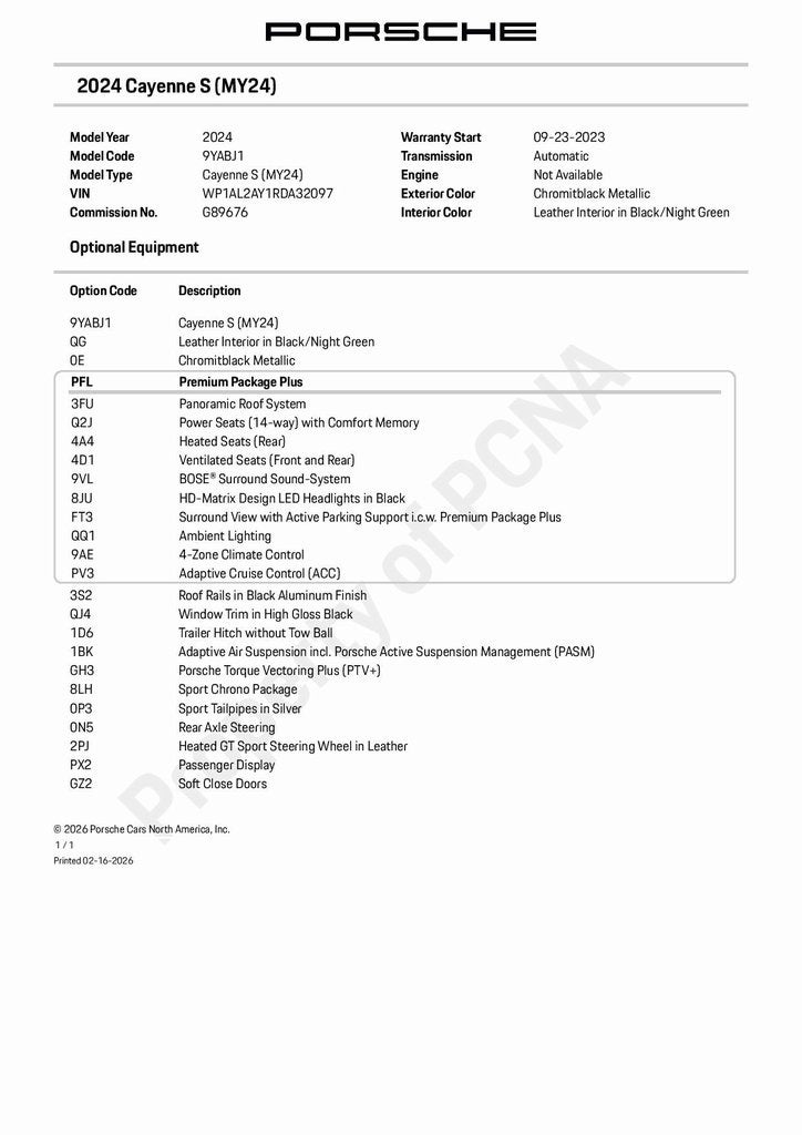2024 Porsche Cayenne S