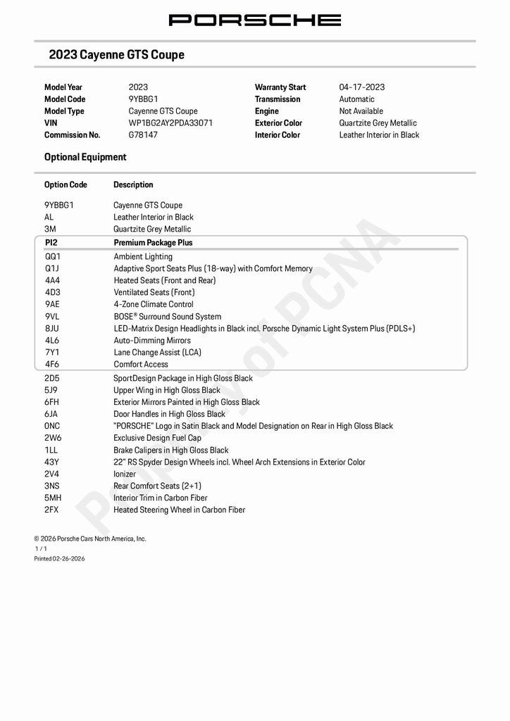 2023 Porsche Cayenne Coupe GTS