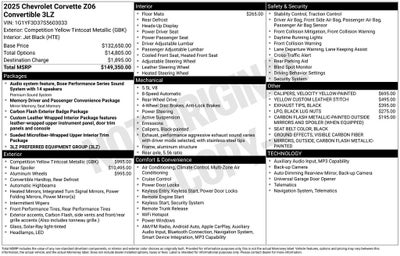 2025 Chevrolet Corvette Z06 3LZ