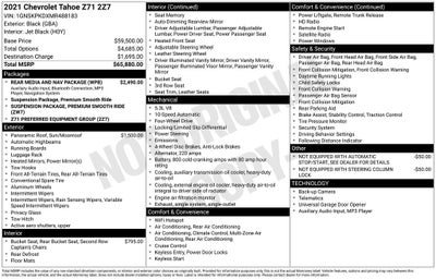 2021 Chevrolet Tahoe Z71