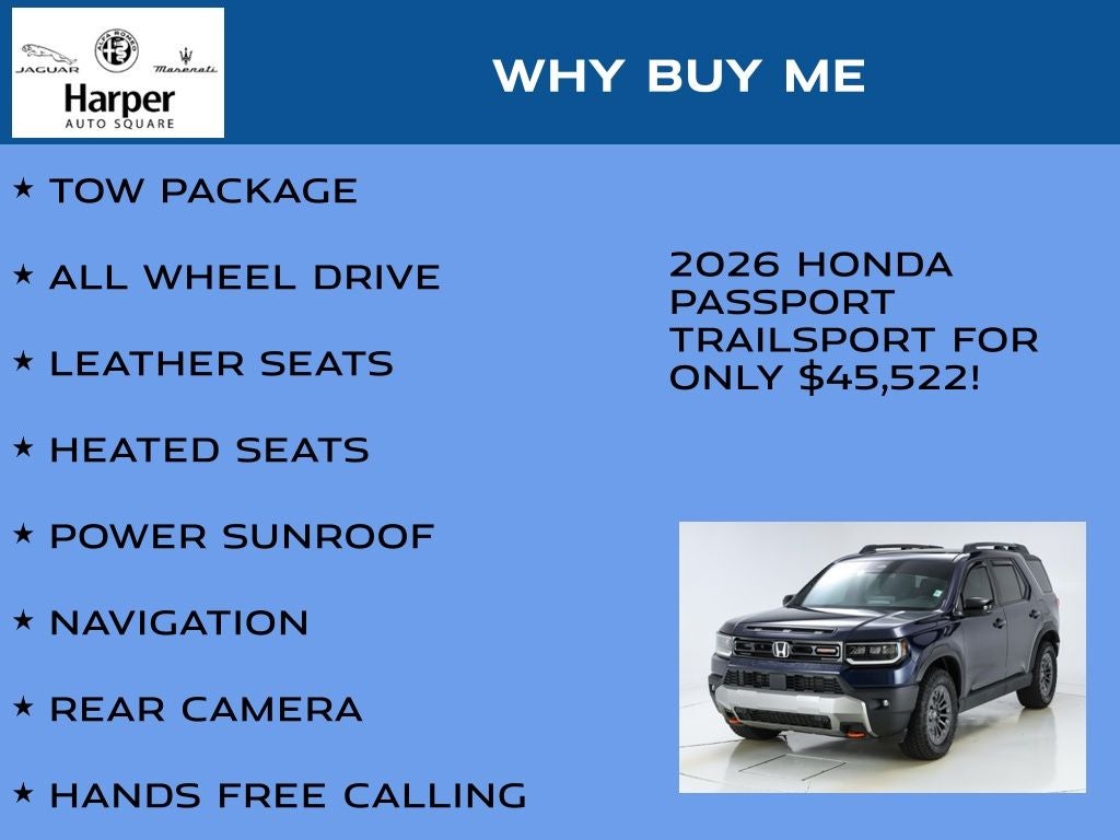 2026 Honda Passport TrailSport