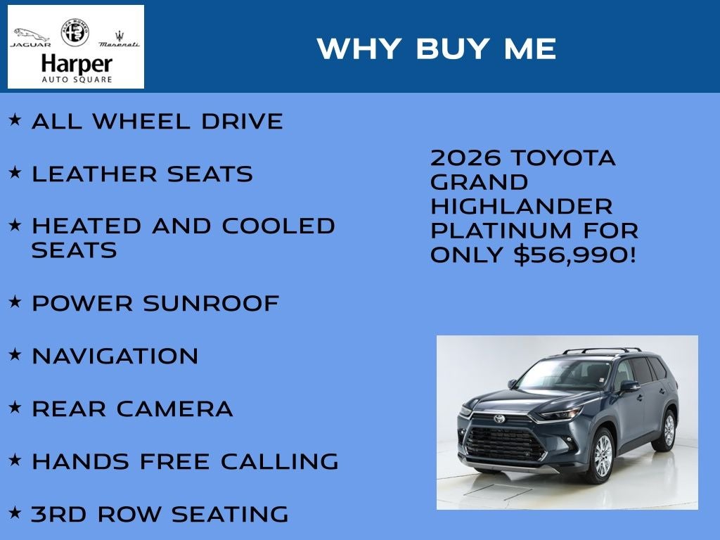 2026 Toyota Grand Highlander Platinum
