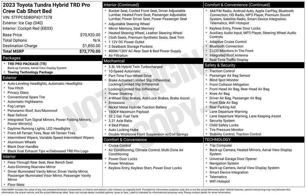 2023 Toyota Tundra Hybrid TRD Pro