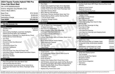 2024 Toyota Tundra Hybrid TRD Pro