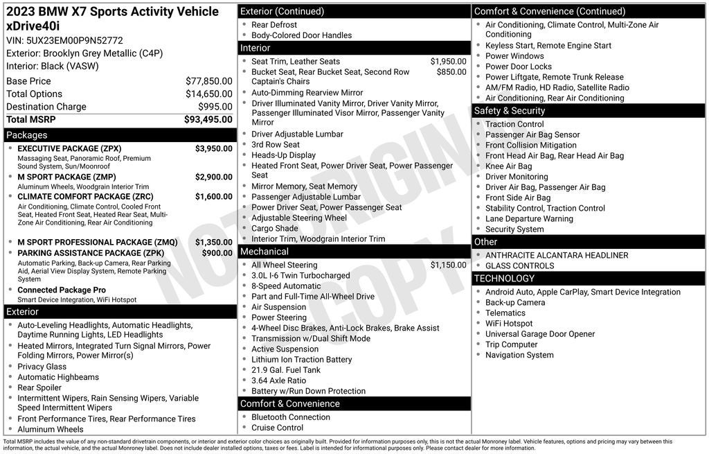 2023 BMW X7 xDrive40i