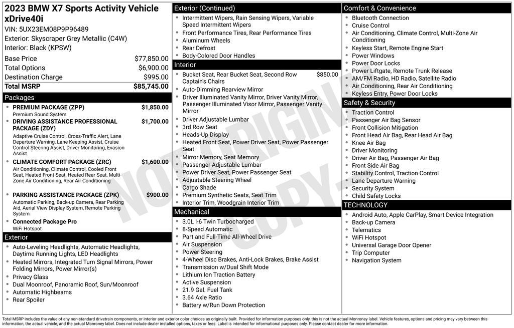 2023 BMW X7 xDrive40i