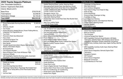 2025 Toyota Sequoia Platinum