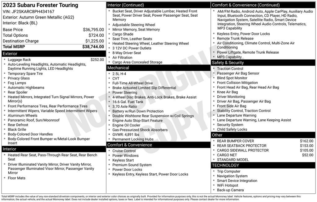2023 Subaru Forester Touring