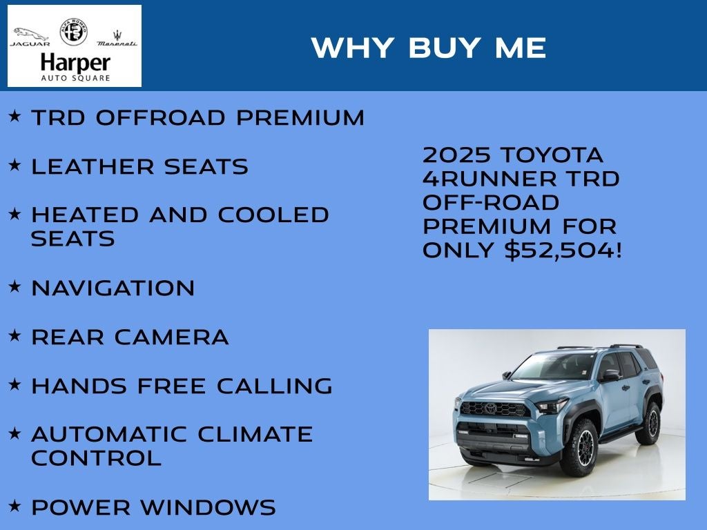 2025 Toyota 4Runner TRD Off-Road Premium