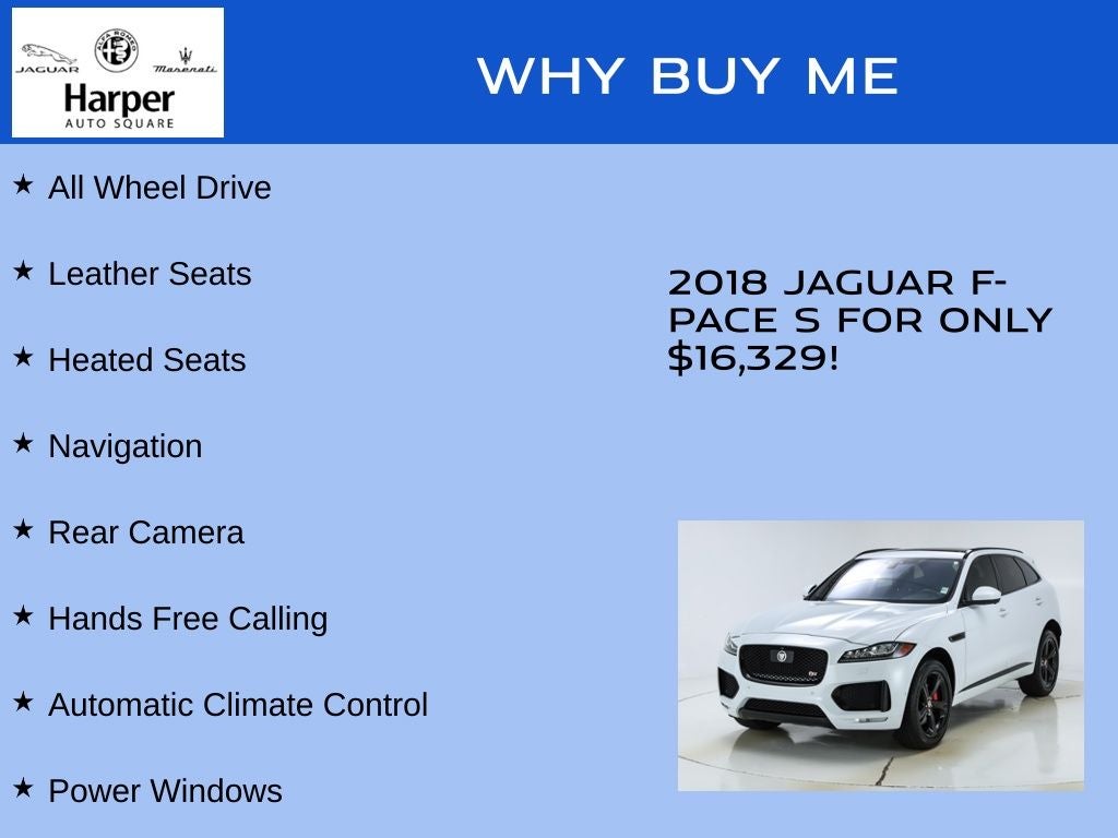 2018 Jaguar F-PACE S