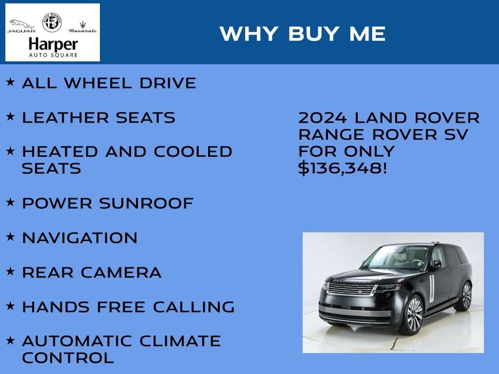2024 Land Rover Range Rover SV