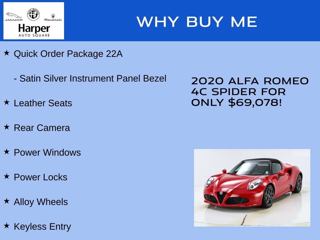 2020 Alfa Romeo 4C Base