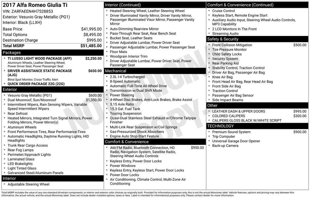 2017 Alfa Romeo Giulia Ti