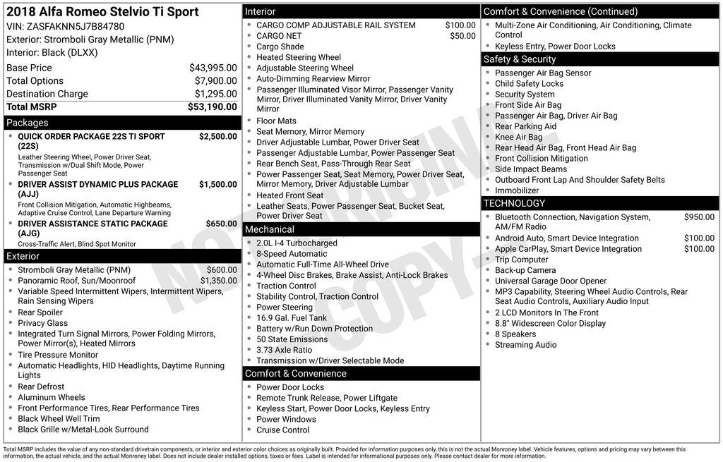 2018 Alfa Romeo Stelvio Ti