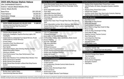 2023 Alfa Romeo Stelvio Veloce