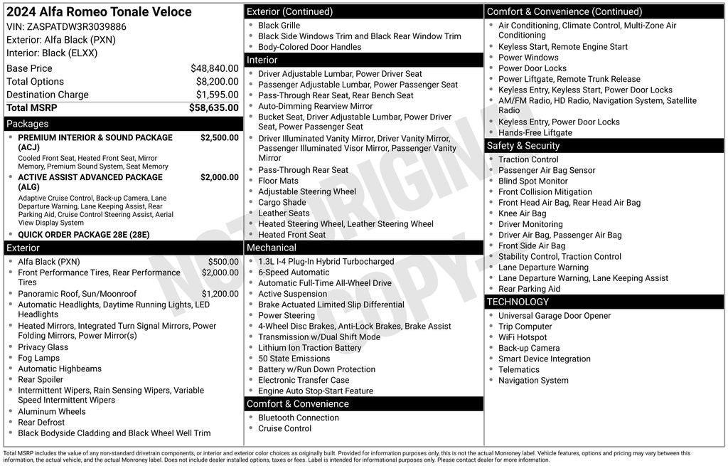 2024 Alfa Romeo Tonale Veloce