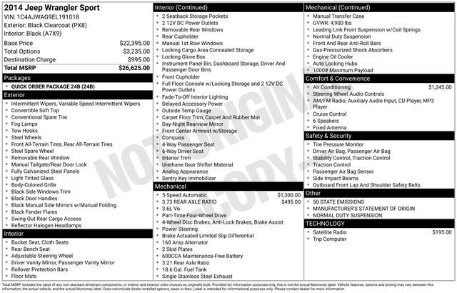 2014 Jeep Wrangler Sport