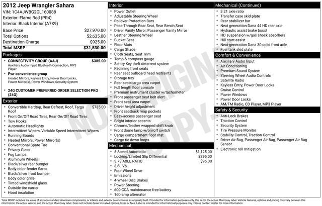 2012 Jeep Wrangler Sahara