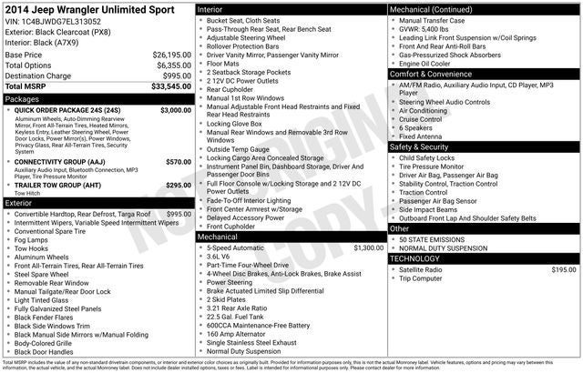 2014 Jeep Wrangler Unlimited Sport