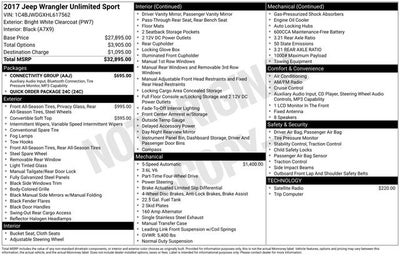 2017 Jeep Wrangler Unlimited Sport