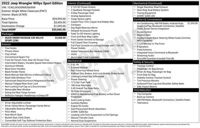 2022 Jeep Wrangler Willys