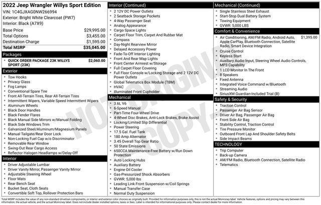2022 Jeep Wrangler Willys