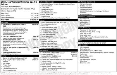 2021 Jeep Wrangler Unlimited Sport S