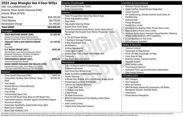 2023 Jeep Wrangler Base 4xe