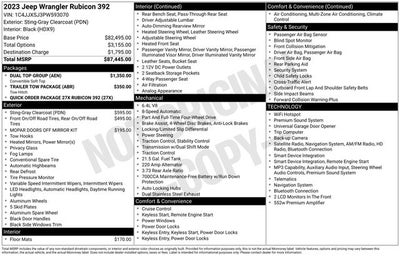 2023 Jeep Wrangler Rubicon 392