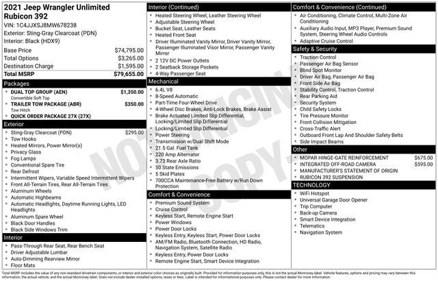 2021 Jeep Wrangler Unlimited Rubicon 392