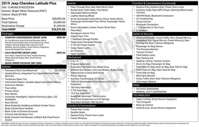 2019 Jeep Cherokee Latitude Plus