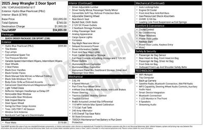 2025 Jeep Wrangler Sport