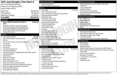 2025 Jeep Wrangler Sport S