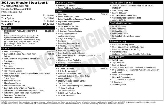 2025 Jeep Wrangler Sport S