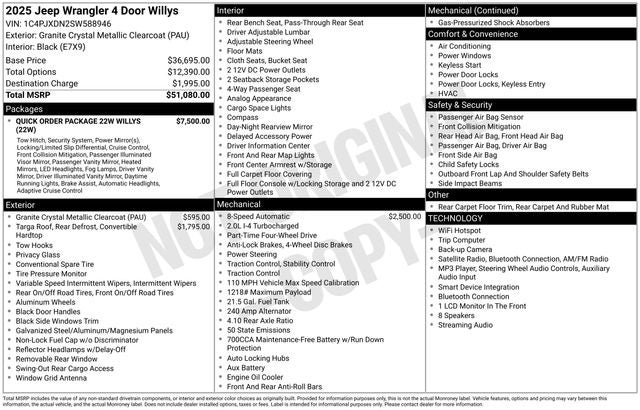 2025 Jeep Wrangler Willys